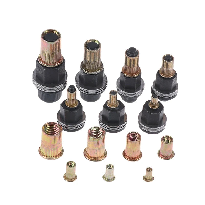 Hand Rivet Nut Tool M3-12 Heads Feature DIY Jewelry Making Crafting