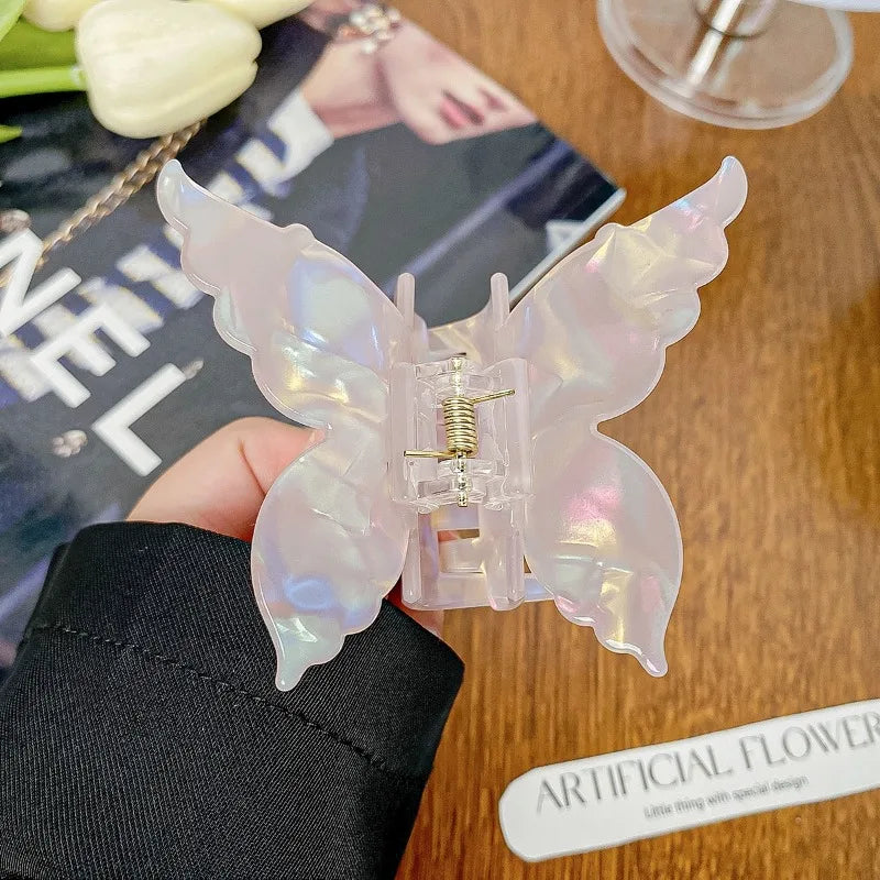 Butterfly Hair Claw Clip – Retro Colorful Acetate Clamp