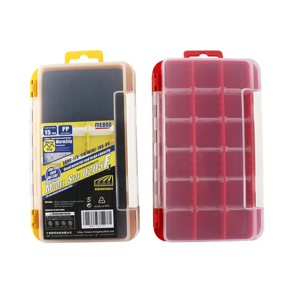 2-Layer Fishing Lure & Jig Head Bait Storage Box with Sponge