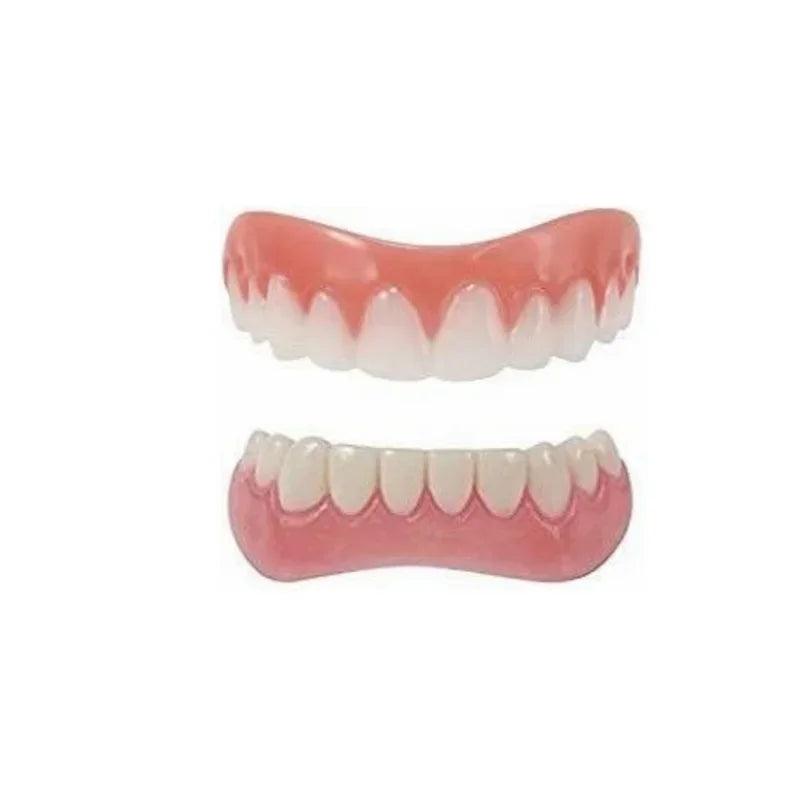 Silicone Snap-On Veneers | Upper & Lower Fake Teeth Cover