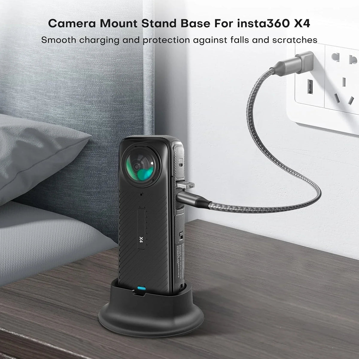 Silicone Desktop Stand & Lens Cover for Insta360 X4