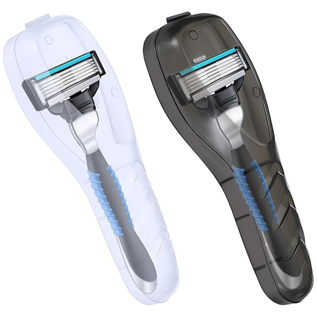 Clear Portable Travel Razor Protector Case & Shaver Holder
