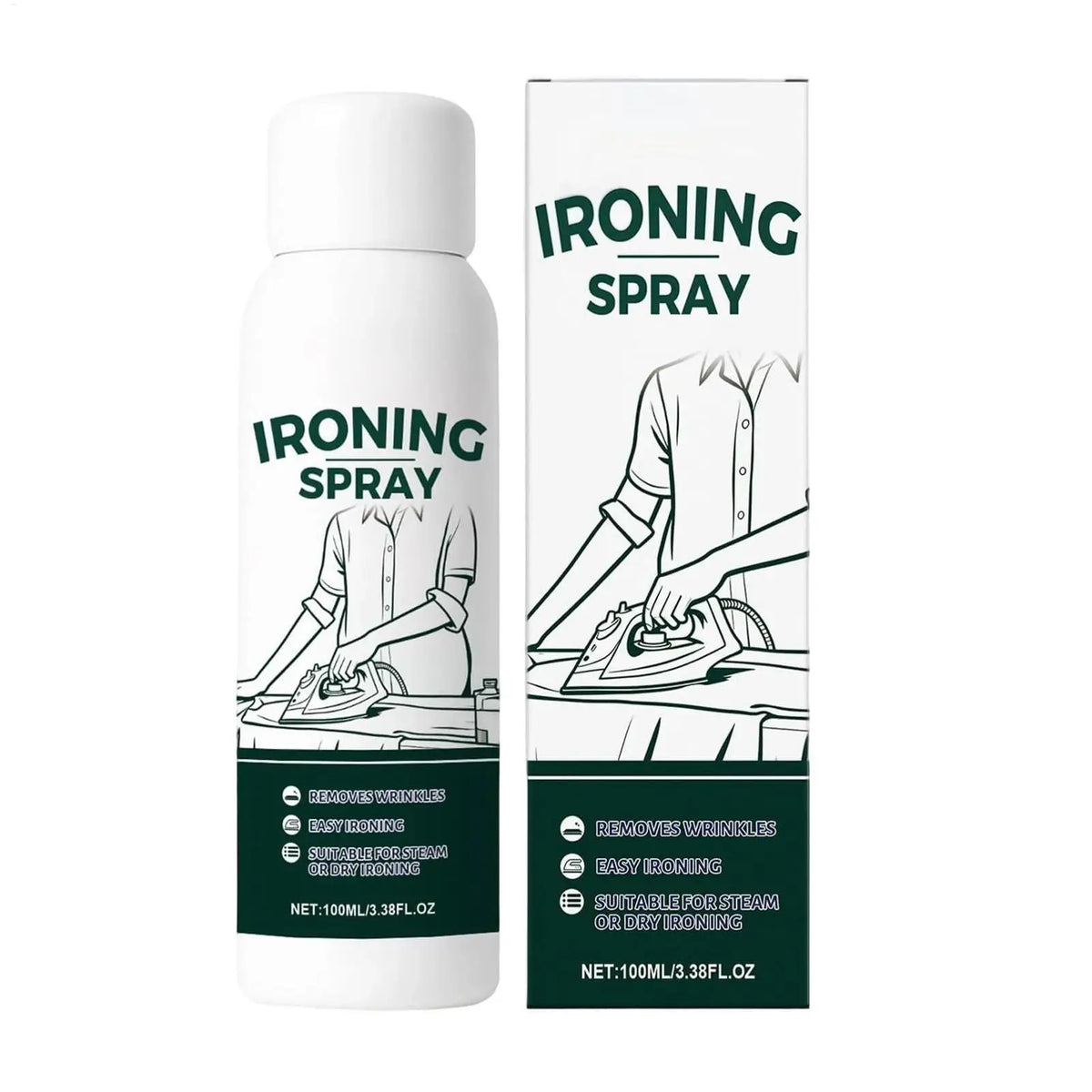 Travel Ironing Starch Spray 100ml – Static Guard for All Fabrics