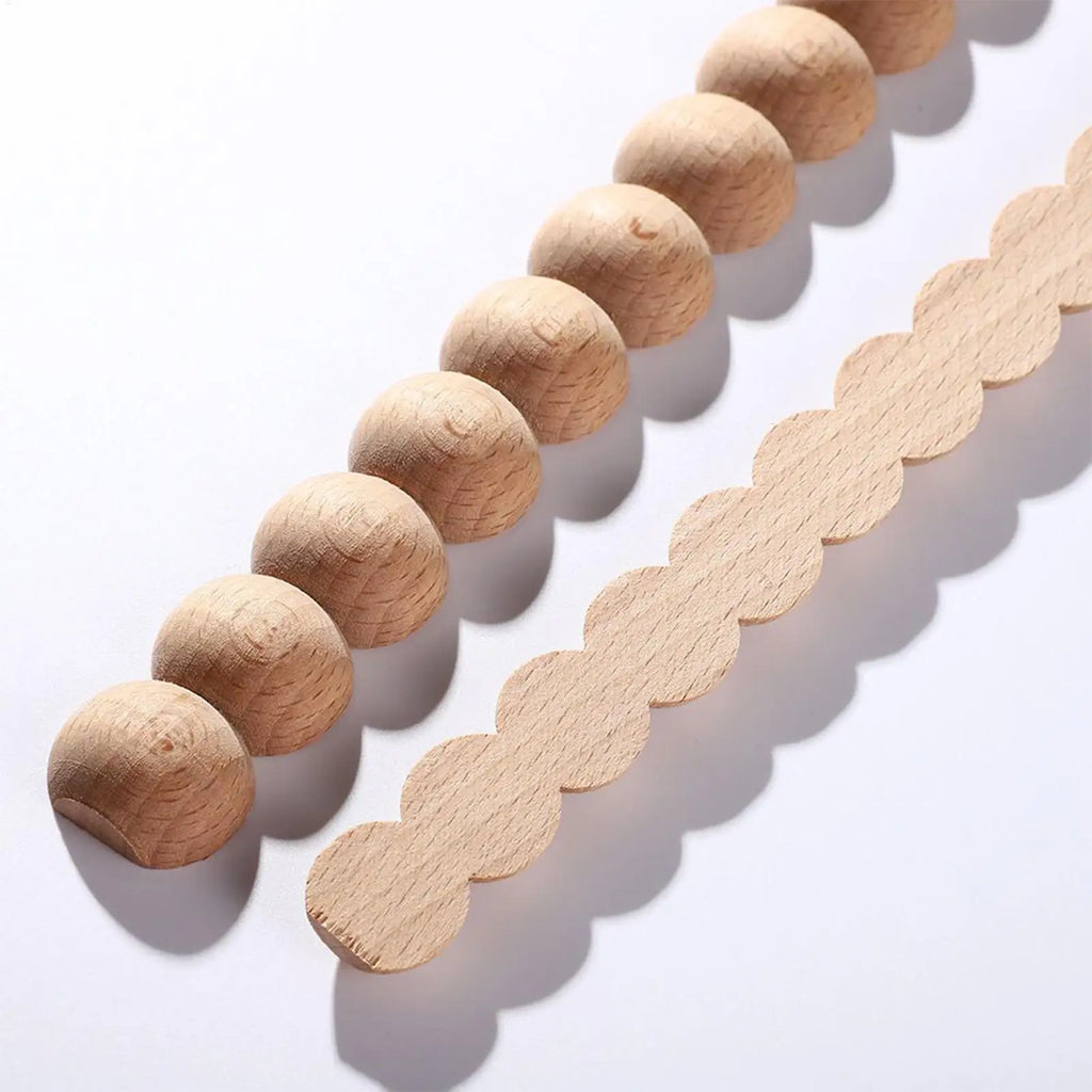 10-Pc Unfinished Beaded Wood Trim Molding 15.75" – Beech