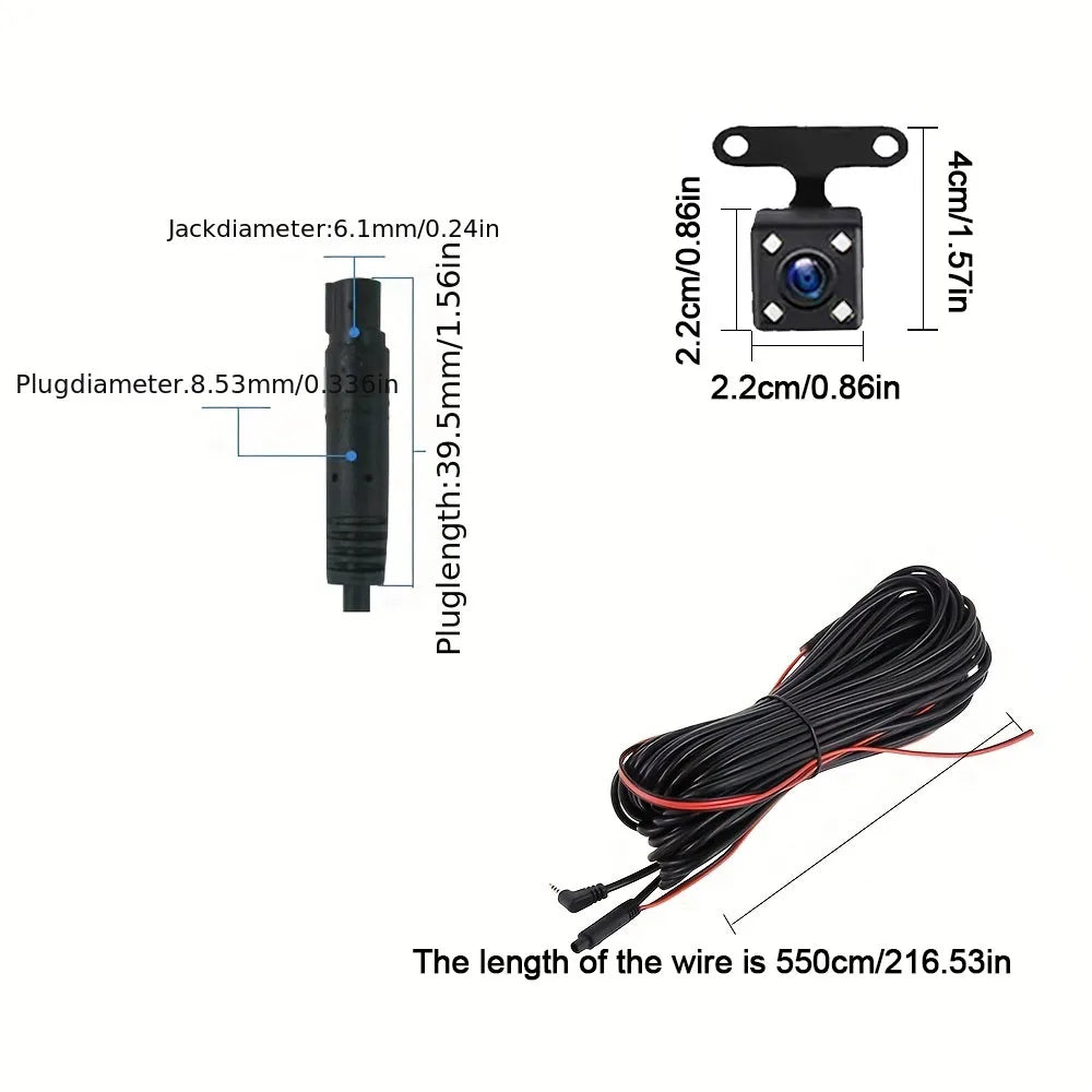 HD Night Vision Rear View Camera – 4 LED Waterproof Reversing