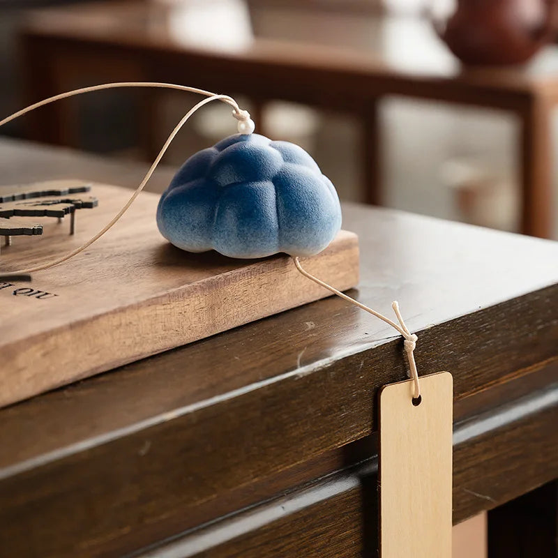 Handmade Ceramic Cloud Wind Chime Hanging Decoration Japanese Bell