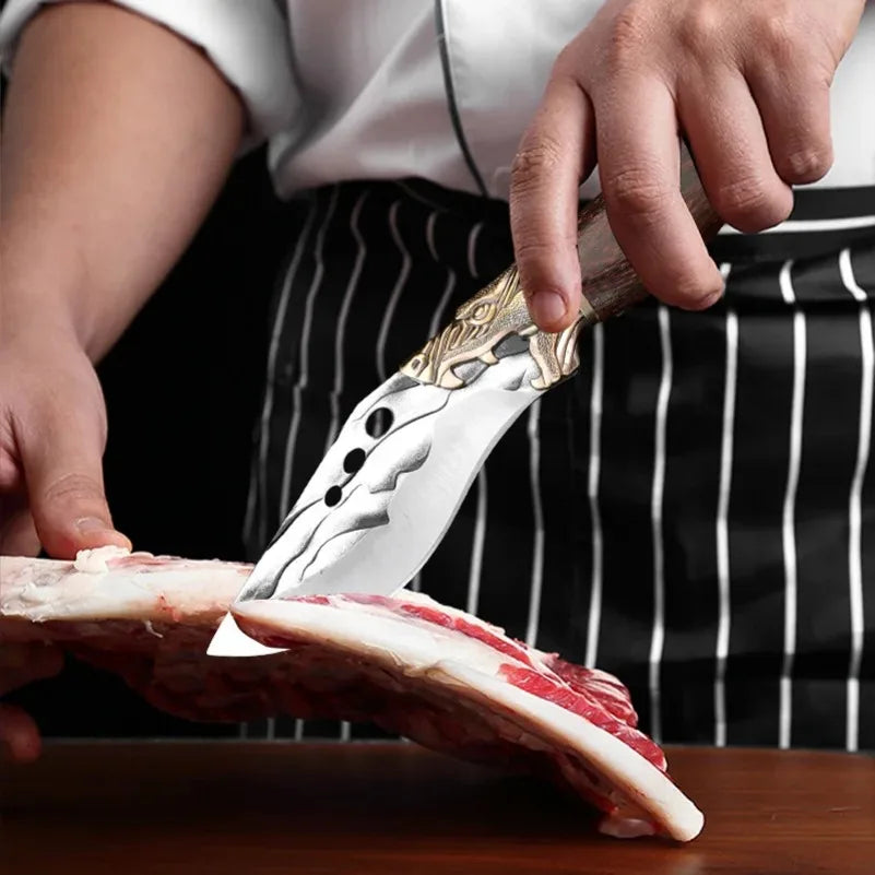 InLeung Hand Forged Boning Knife – Wood Handle Chef Knife