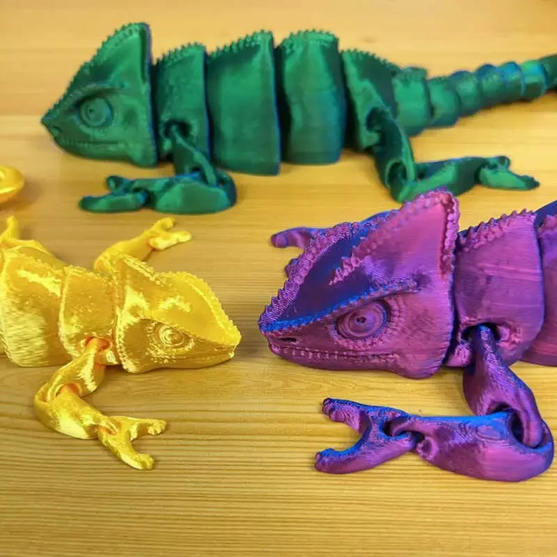 3D Printing Chameleon Figures Multi-joint Movable Animal Toys