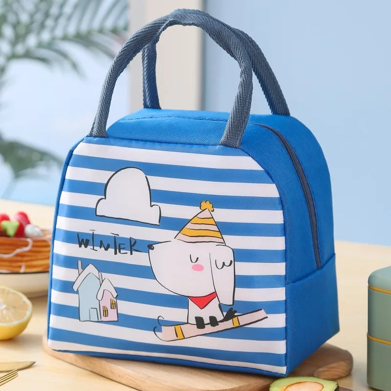 Household Insulated Cartoon Pattern Bento Bag Students Bring Food