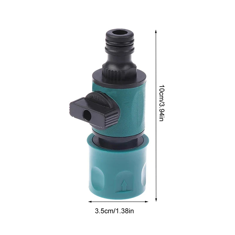 Garden Hose Pipe In-line Faucet Shut Off Valve Fitting Joint Watering