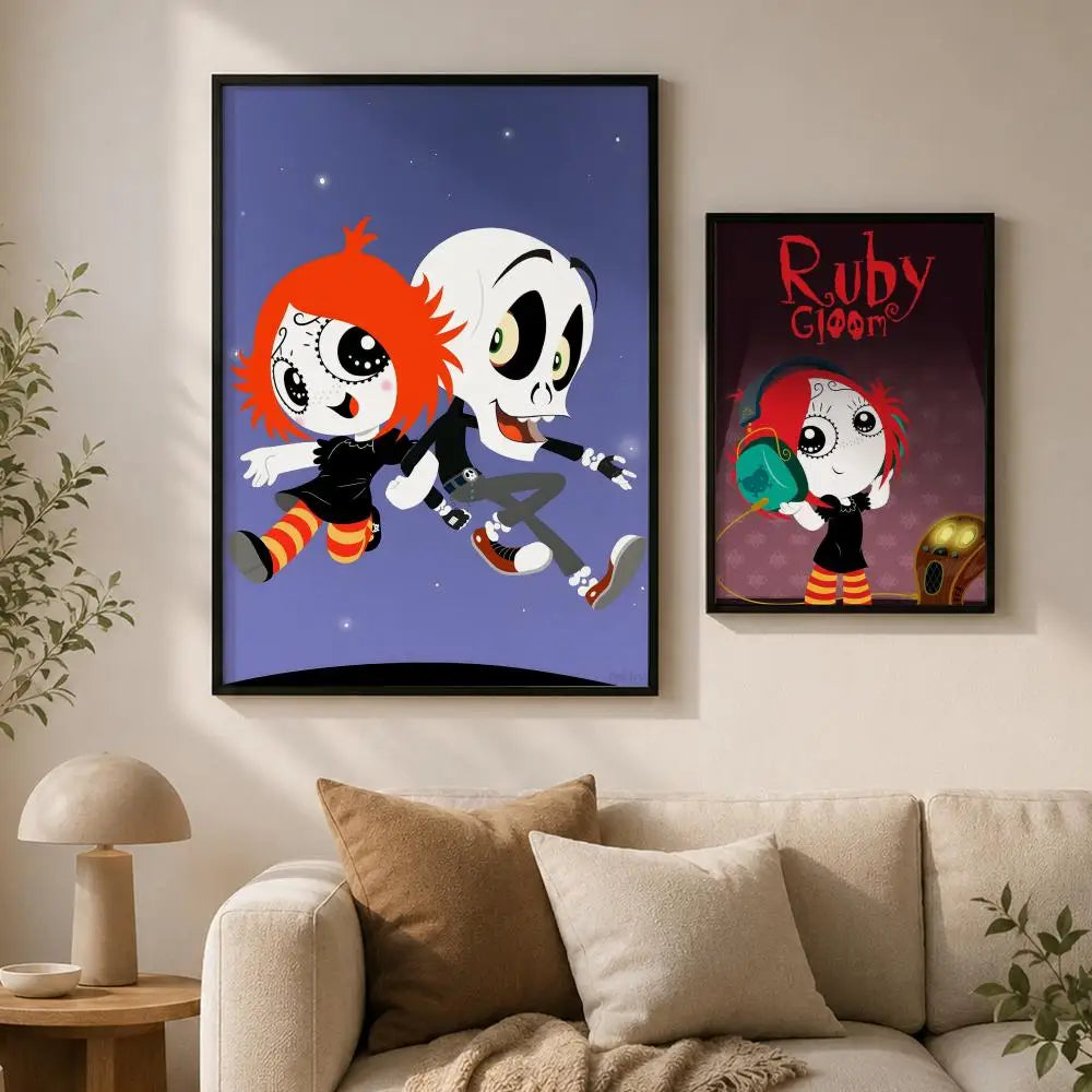 Ruby Gloom Waterproof PVC Wall Poster – Peel & Stick HD Art