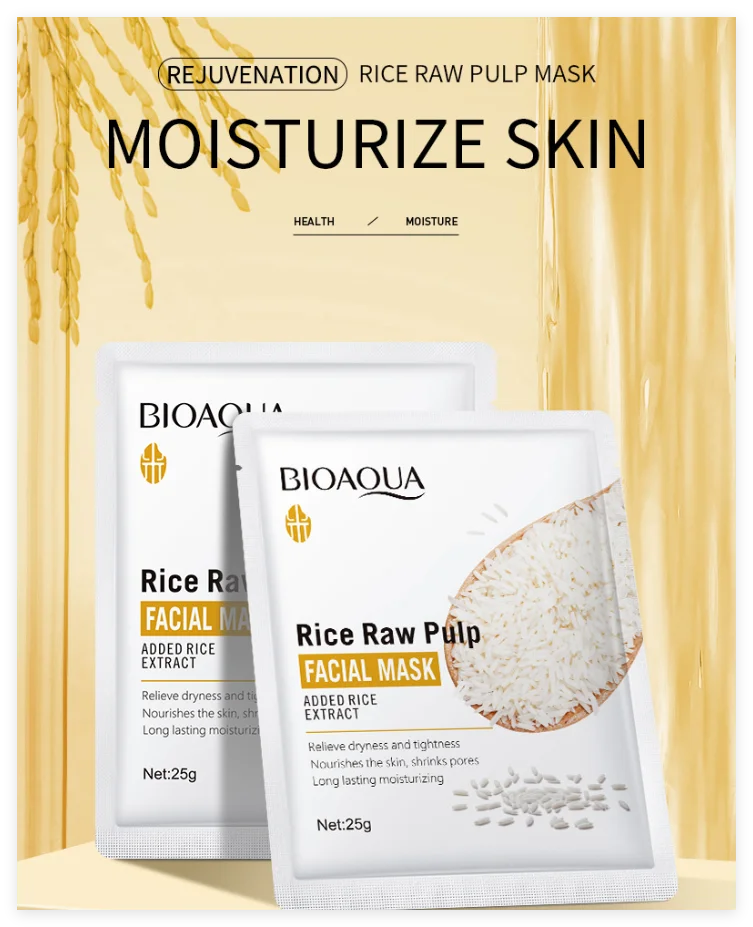 Rice Extract Sheet Mask – Pore Refining, Glass Skin & Hydration