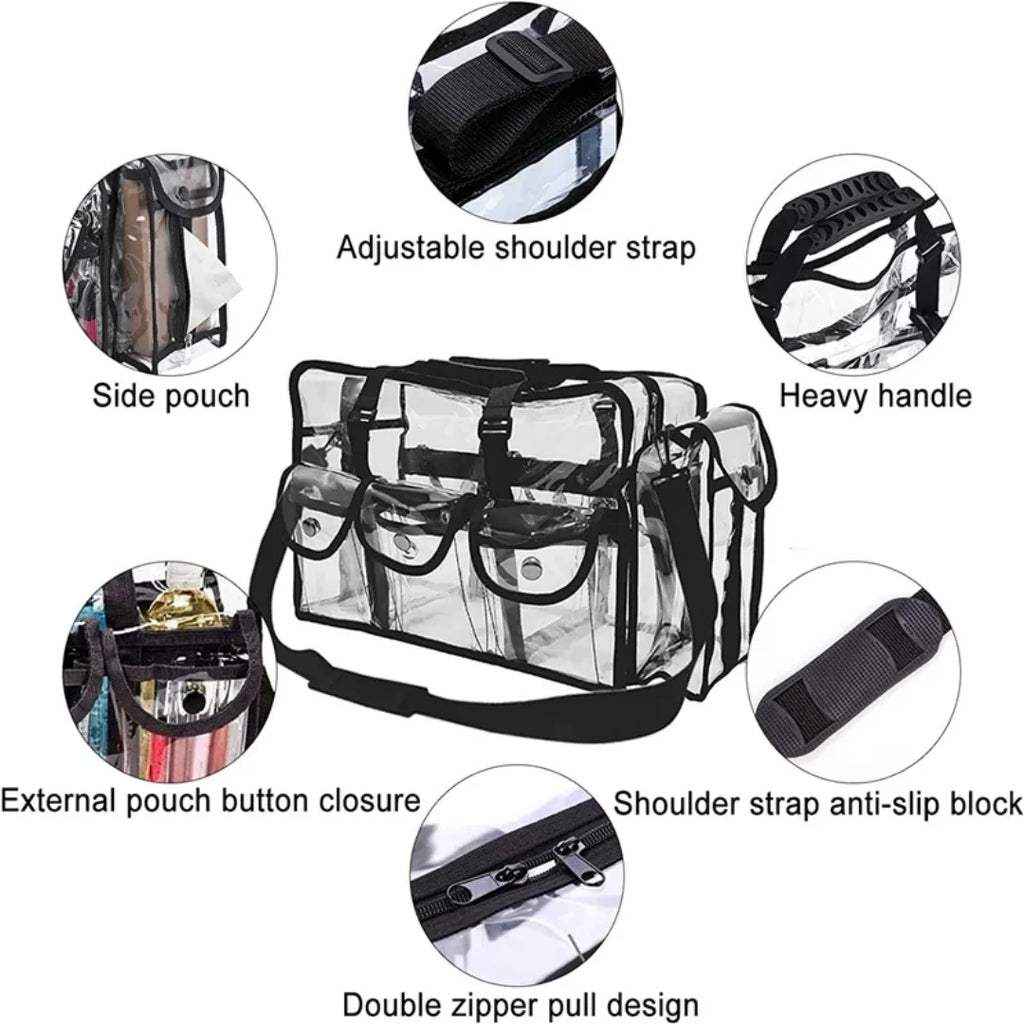 Transparent Waterproof Salon Backpack | Hairdressing Storage Bag