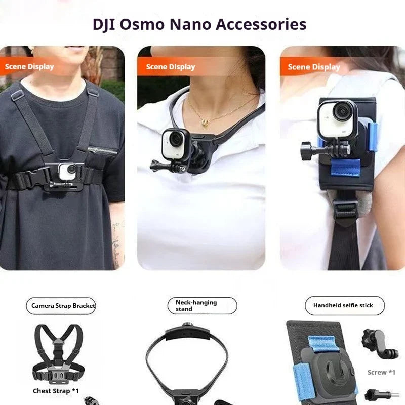 DJI OSMO NANO Accessories Kit – Chest, Head & Neck Mounts