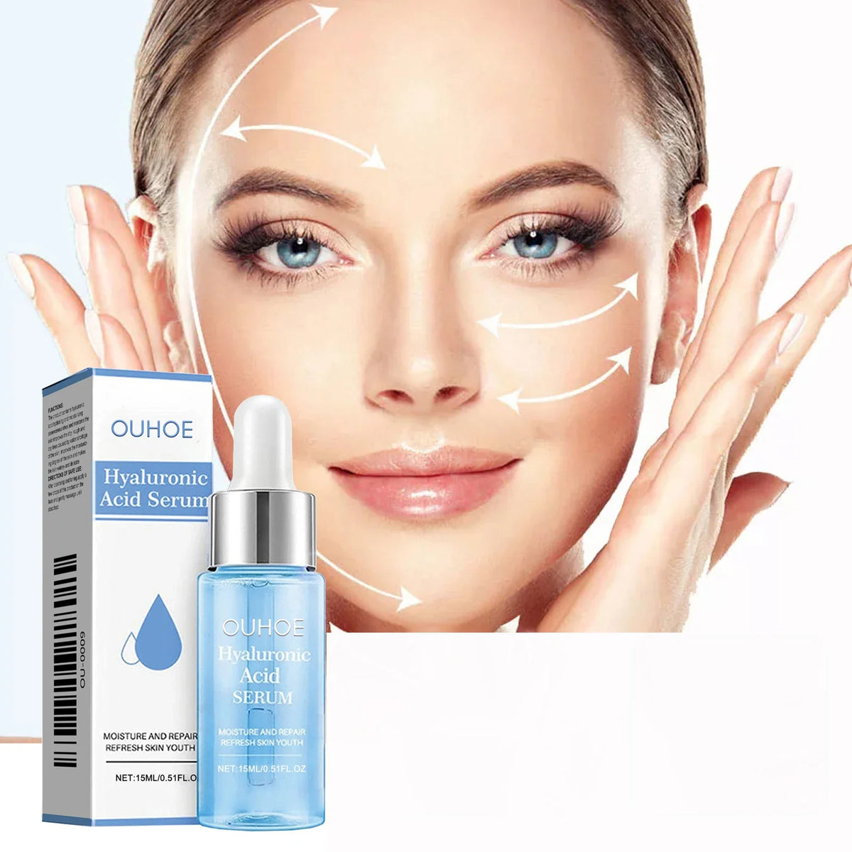 OUHOE Hyaluronic Acid Facial Serum – Firming & Brightening 15ml