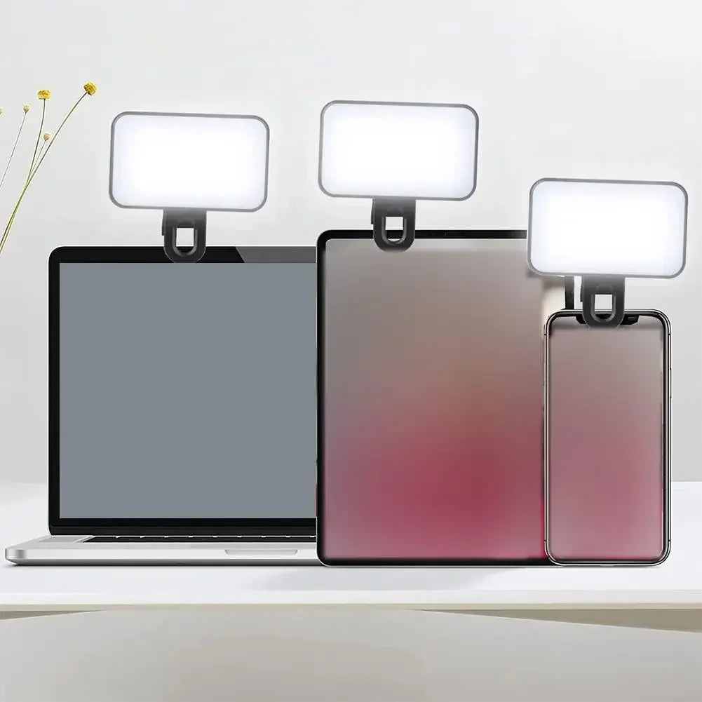 Clip-On Selfie Fill Light | 3 Modes Rechargeable LED