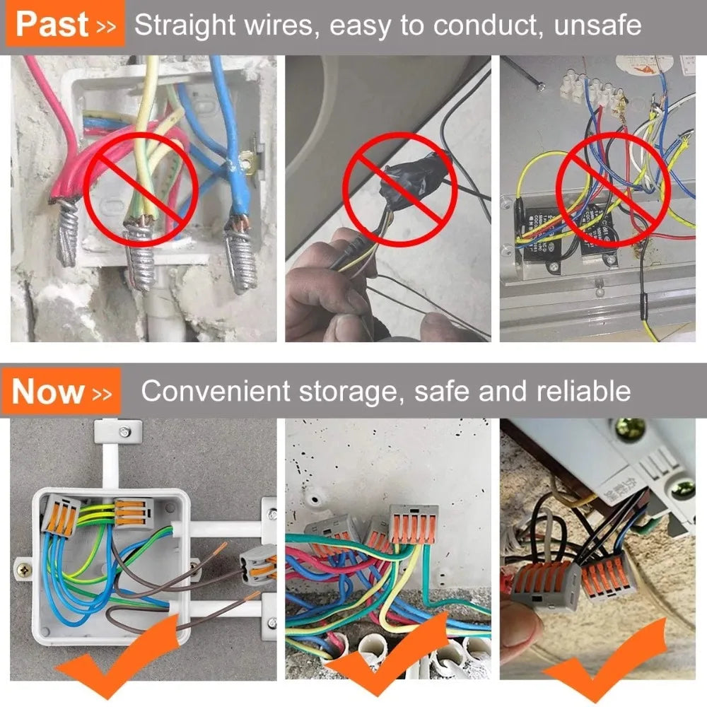 10-Pack Lever Nut Wire Connectors | Quick Splice Terminal Block