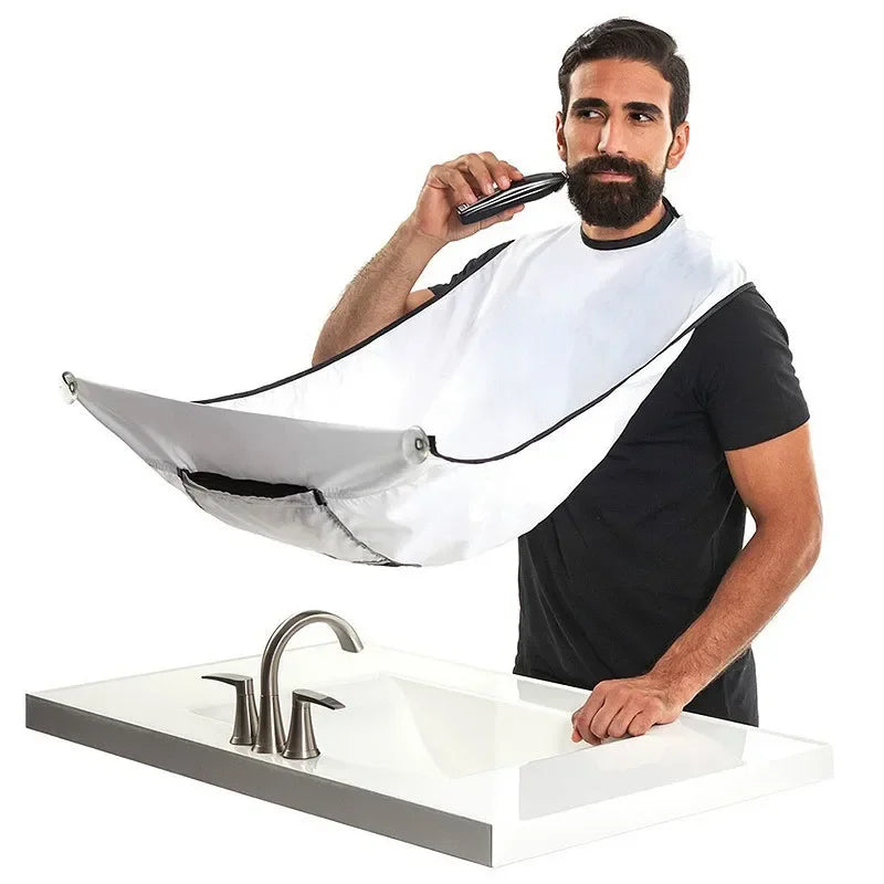 Men's Beard Shaving Apron – Mirror Suction Haircut Cape