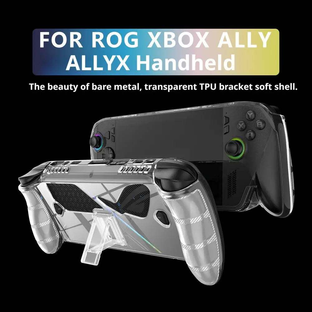 TPU Clear Case for ROG Ally X – Shockproof + Kickstand