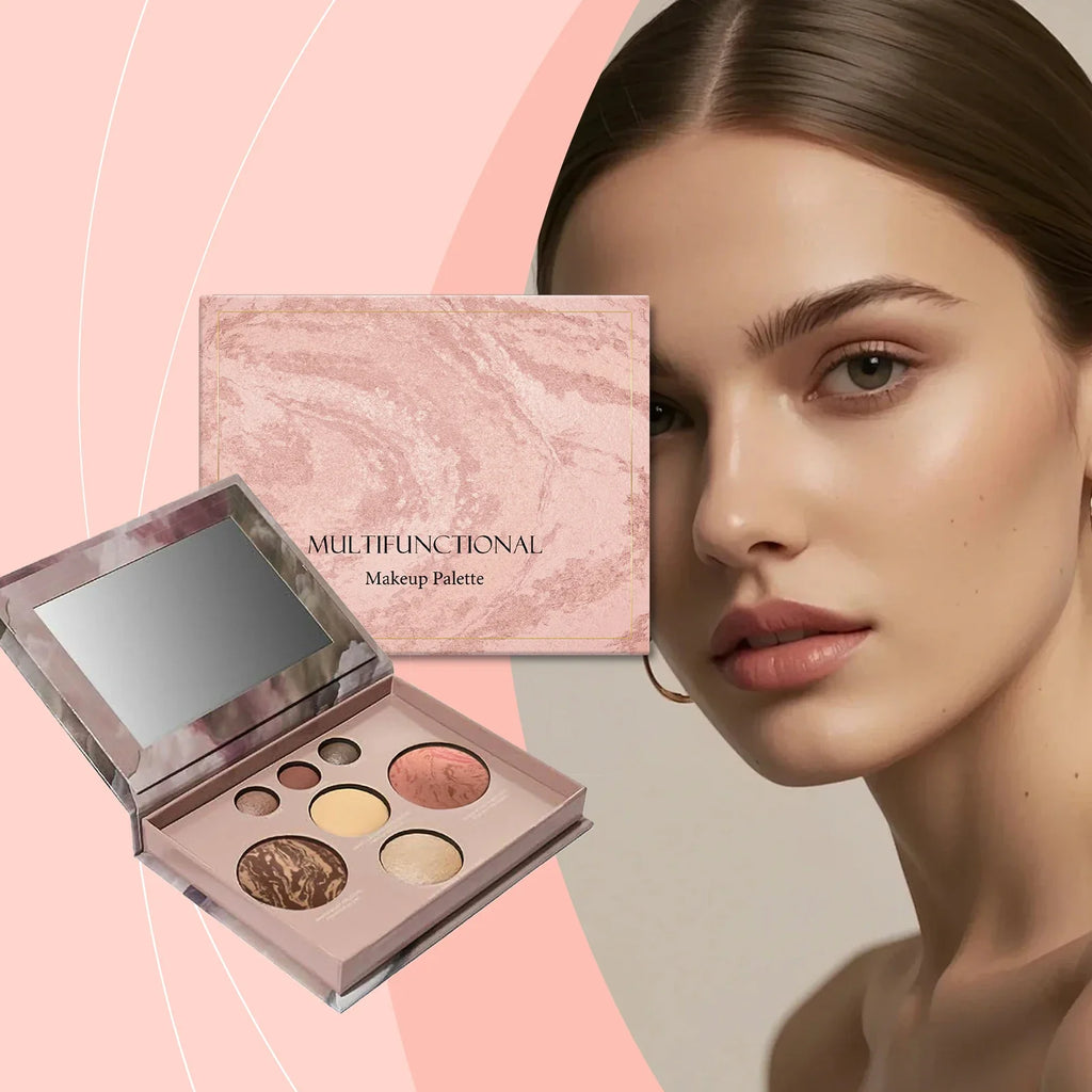 7-Color Glitter Eyeshadow Highlighter Palette – Travel Beauty Kit