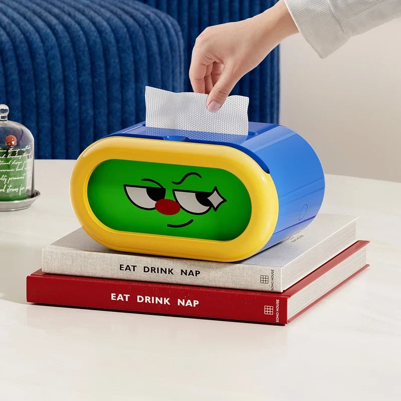 Creative Tissue Box Cover Interchangeable Expression Pattern Storage