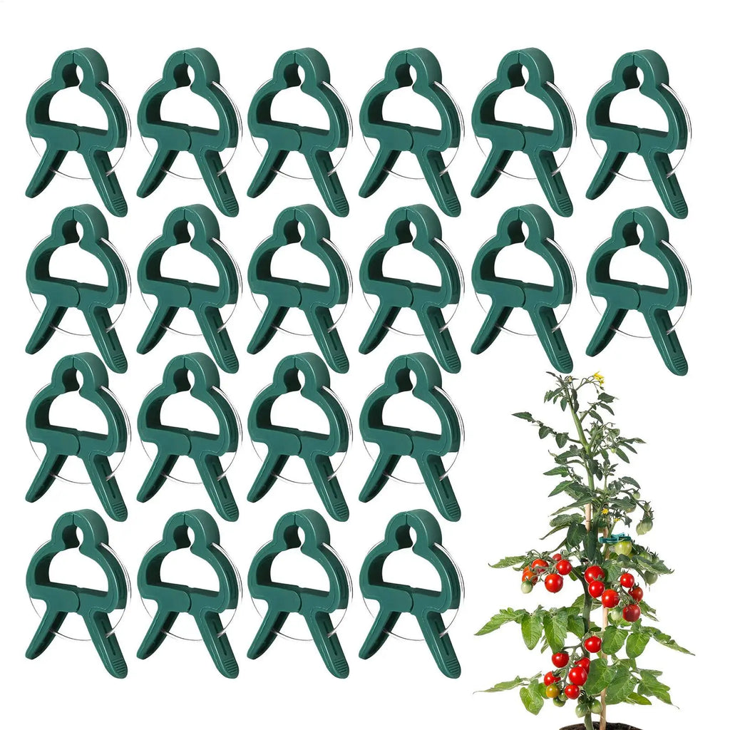 Plant Support Clips 20-Pack | Reusable Vine & Tomato Clamps