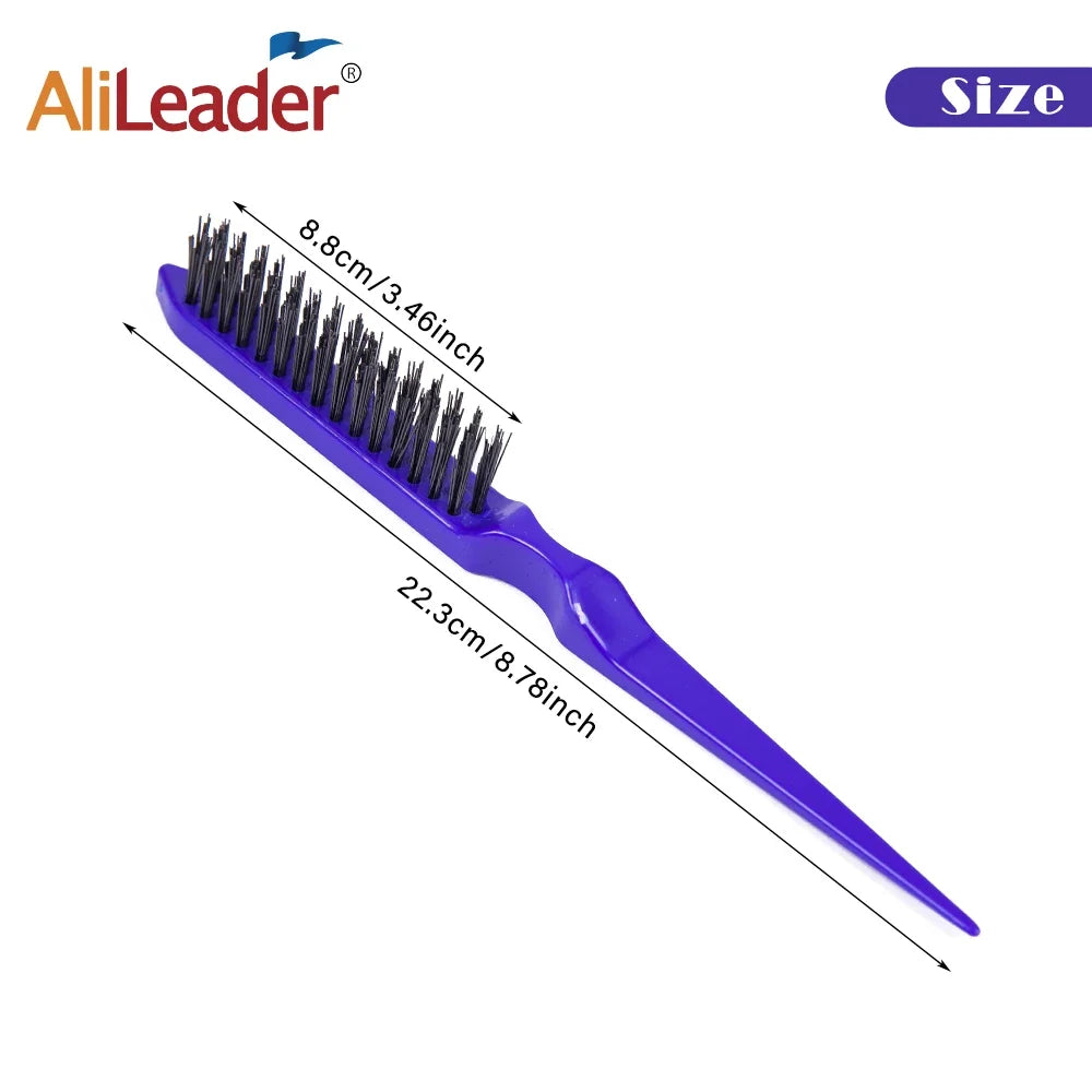 Double-Sided Edge Hair Brush & Teasing Rat Tail Comb Tool
