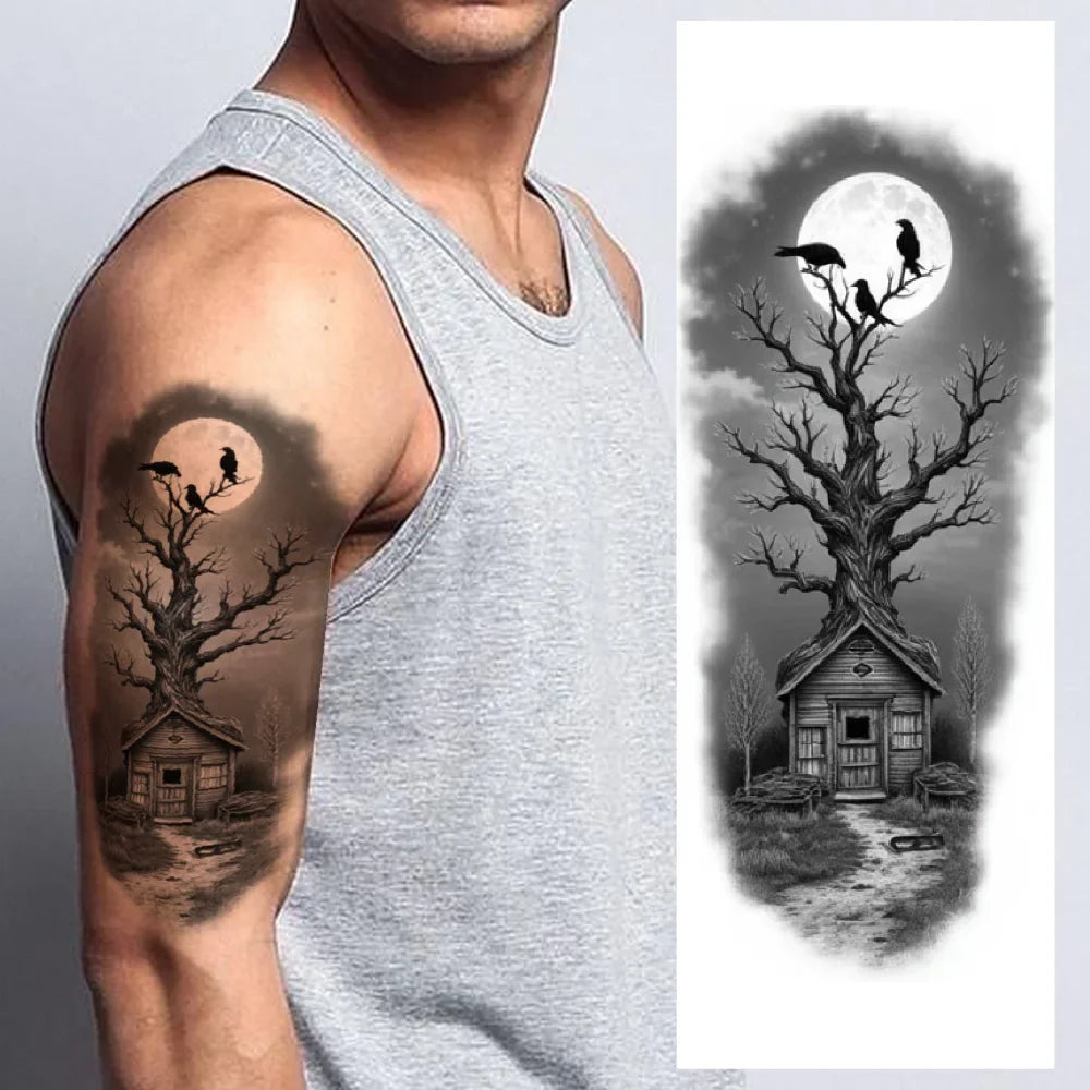 3-Pack Realistic Temporary Tattoos – Caged Creature & Nature Art