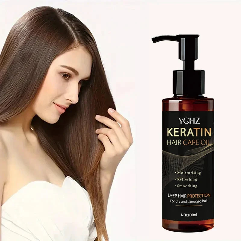 YCHZ Keratin Hair Oil – Smoothing, Shine & Frizz Control 100ml