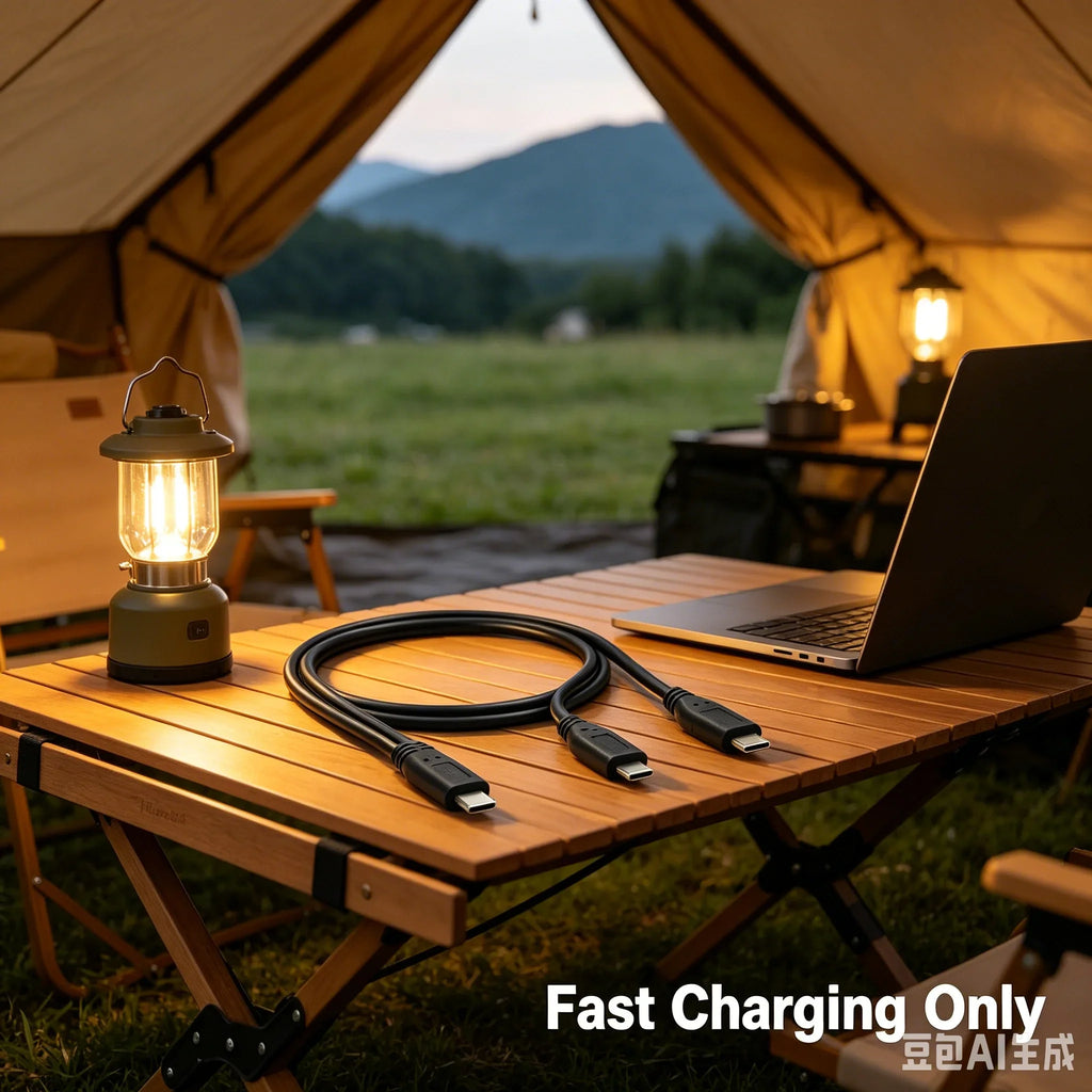USB-C Splitter 1-to-2 Cable | 15W 3A Charging & Data Sync