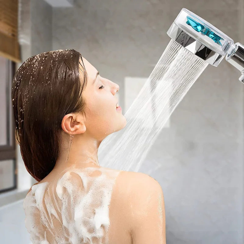 360° Turbo Fan Shower Head | High Pressure Water Saving Filter