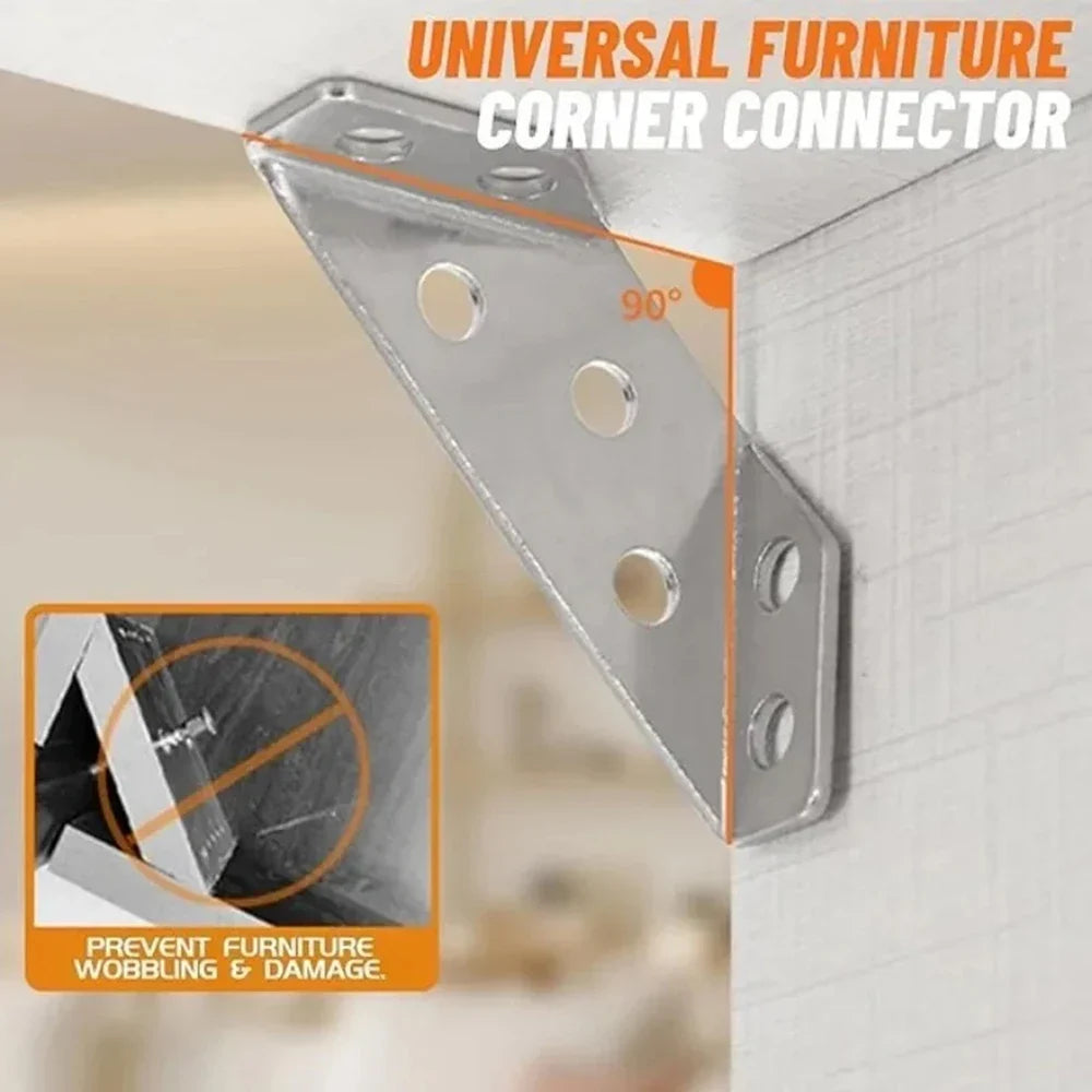 10 20 Thickened Stainless Steel Angle Code 90 Degrees Right Fixed