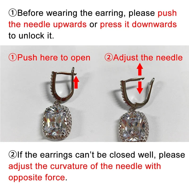 Huitan Twisty Flower Drop Earrings | Sparkling CZ Women's Jewelry