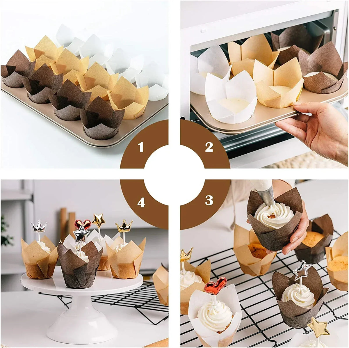 Cupcake Liners Muffin Holders Baking Cups Wrappers Standard Classic