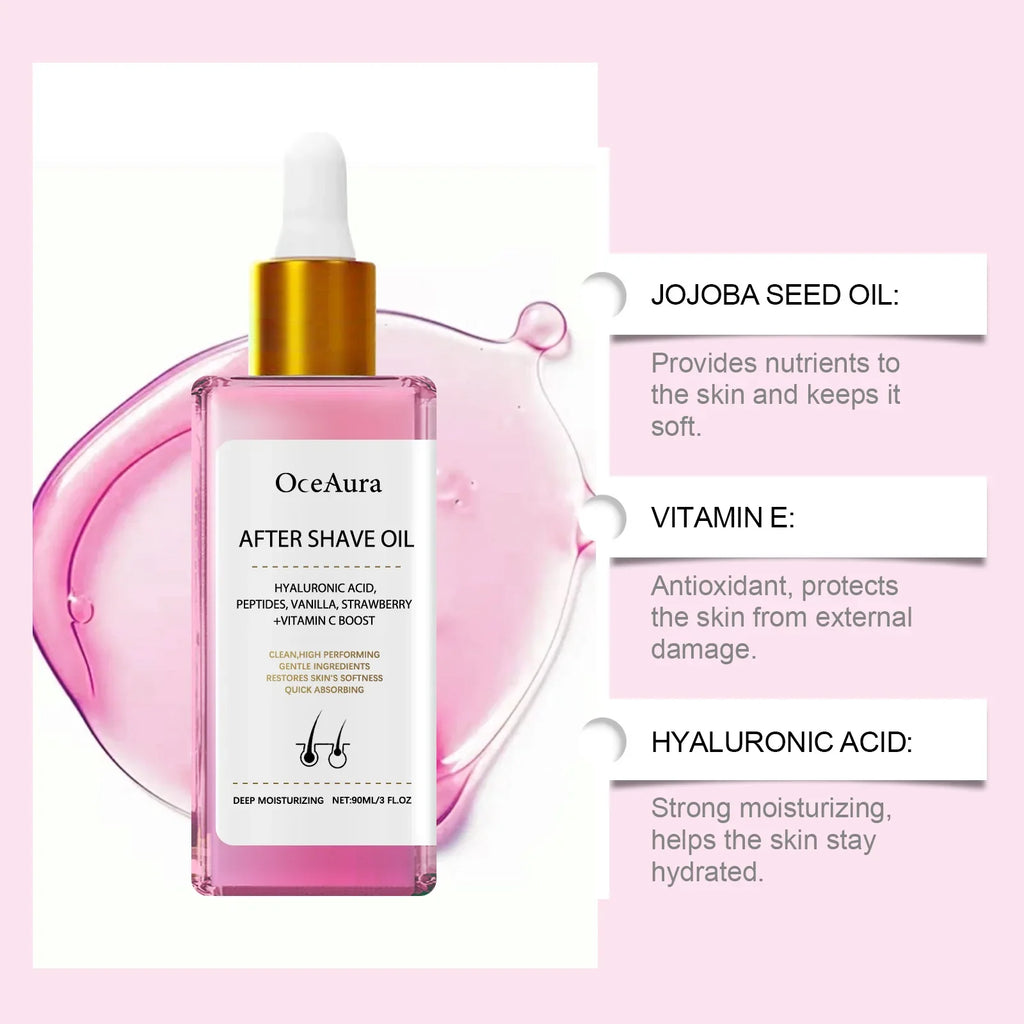 Strawberry Vanilla After Shave Oil Women Smooth Skin Soft Serve