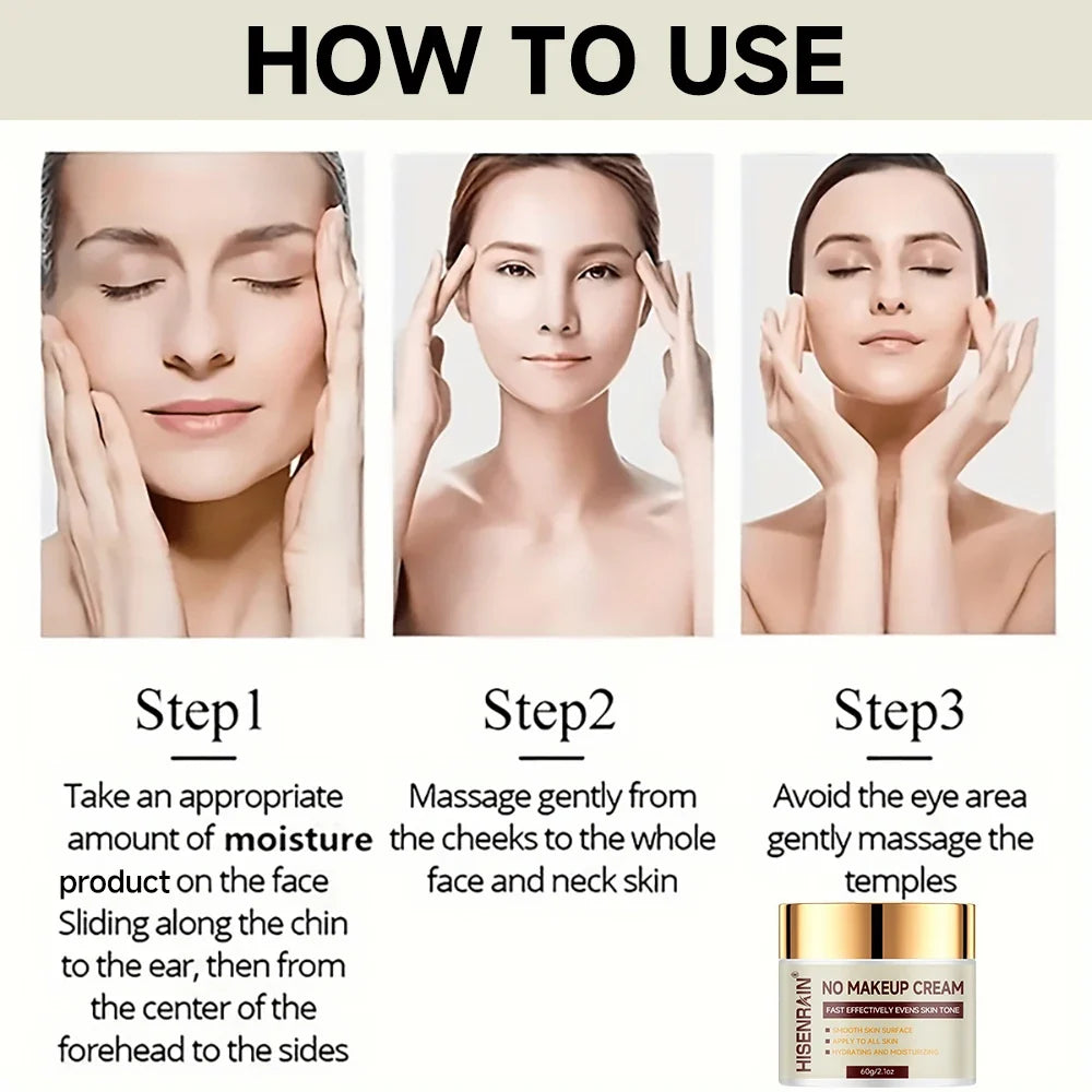 HISENRAIN Hyaluronic Acid BB Cream – Tone-Up Moisturizer