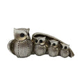 Family of Four Owl Statue – Resin Bird Figurine Home Decor