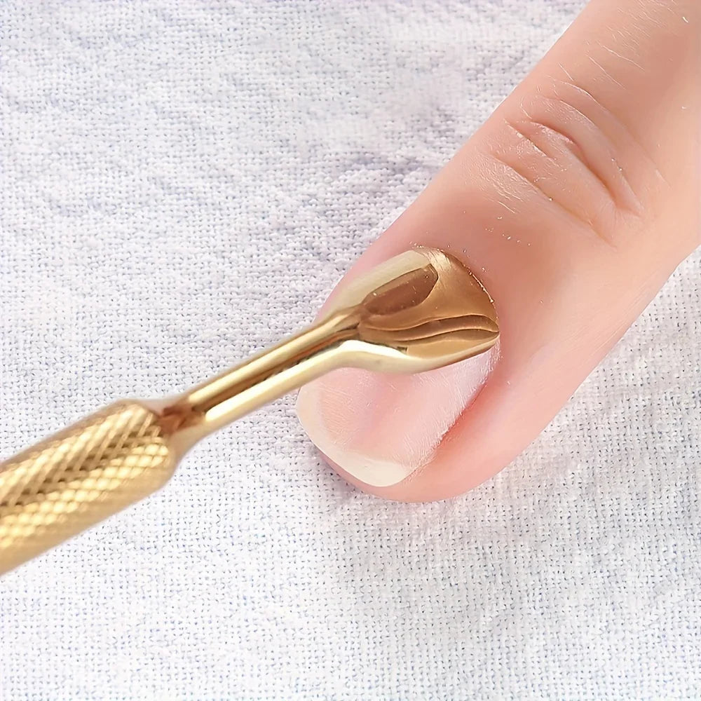 Russian-Style Double-Ended Stainless Steel Cuticle Pusher | 3 Colors
