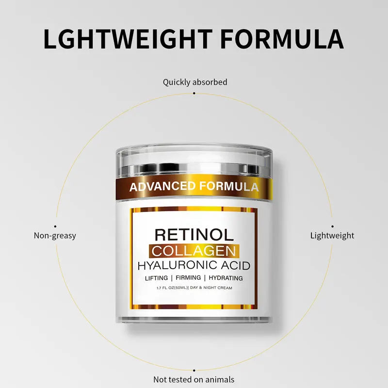 Retinol Cream Face Collagen Peptides Anti Aging Wrinkle Day-night