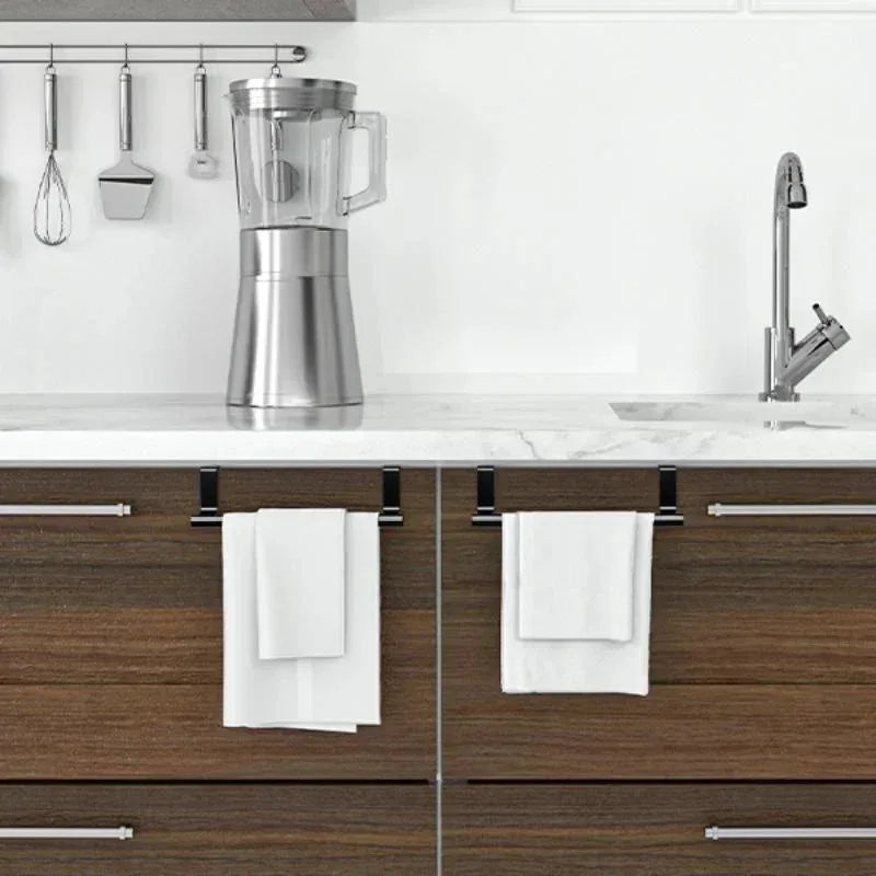 Over Cabinet Door Towel Rack – Punch-Free Stainless Steel Bar