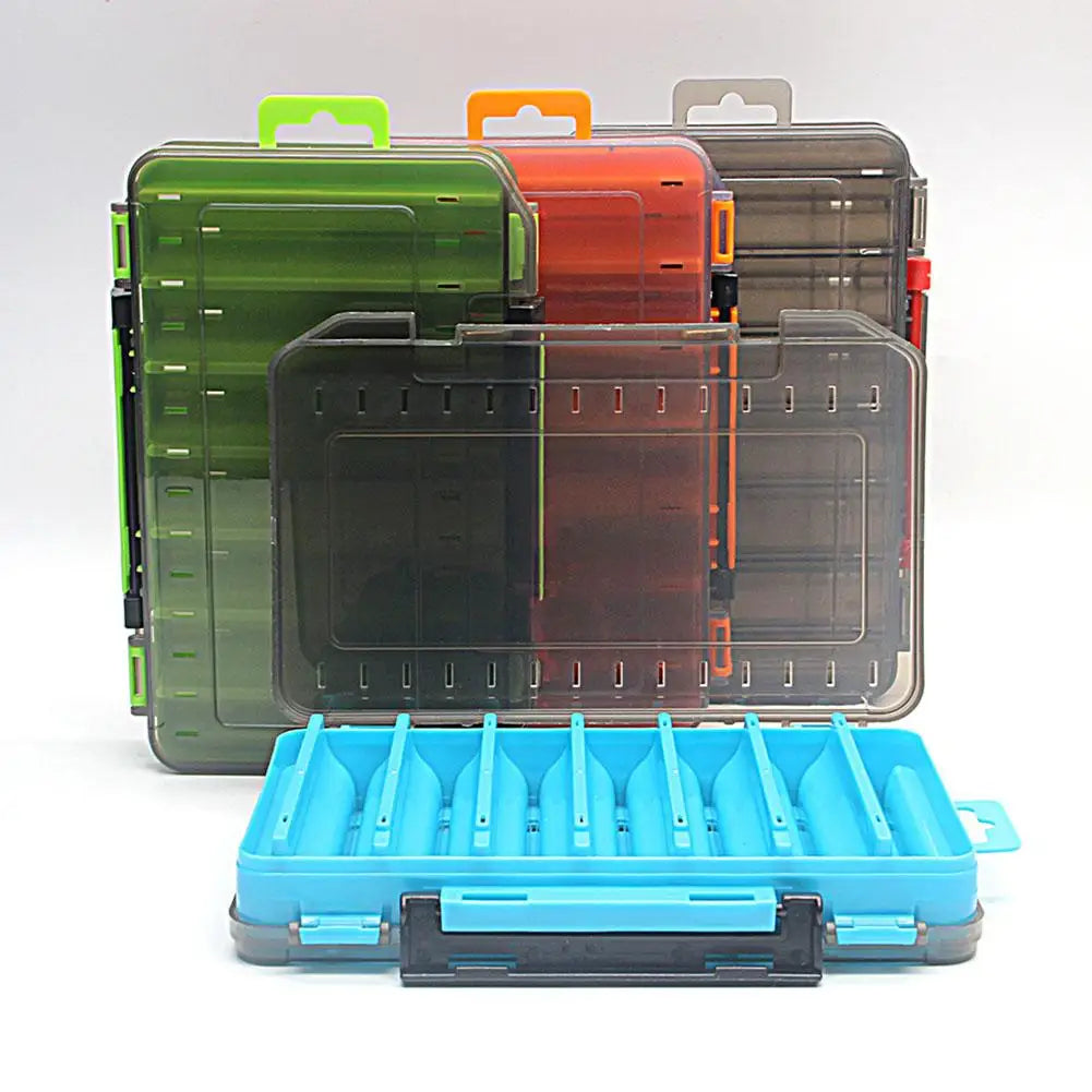 Double-Sided Fishing Tackle Box – Portable Bait Storage Case