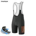 PHMAX Men's Cycling Bib Shorts | 5D Silicone Gel Pad, Breathable