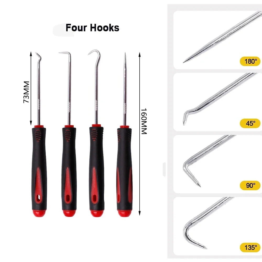O-rings Nitrile Rubber Oring Assortment 4 Hook Various Car Auto