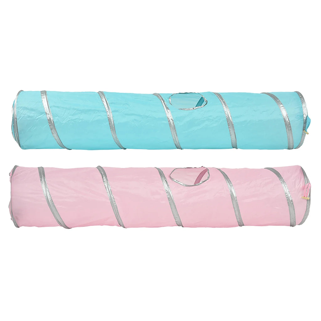 Folding Cat Tunnel Crinkle Kitten Play Pet Ball Hole Dogs Animals