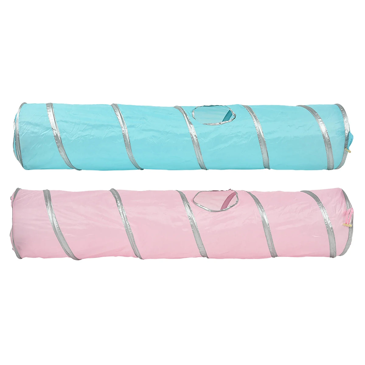 Folding Cat Tunnel Crinkle Kitten Play Pet Ball Hole Dogs Animals