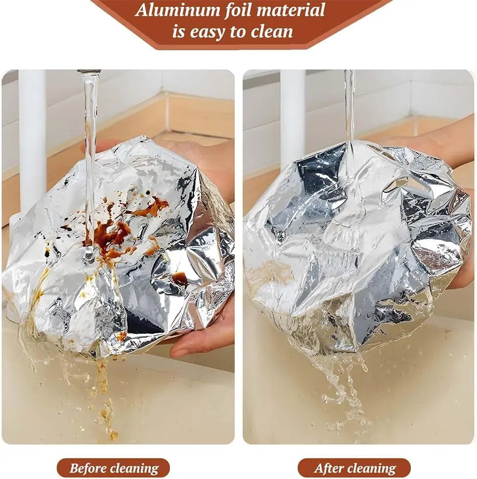 Reusable Aluminum Foil Food Covers – Stretch Lids for Plates & Bowls
