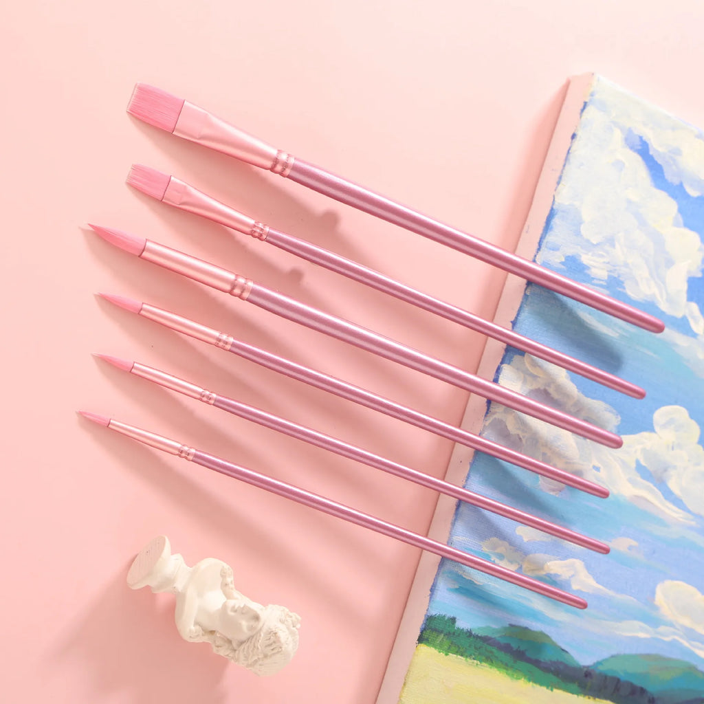 Bview Art 4 Professional Watercolor Brush Macaron Colors Nylon Hair