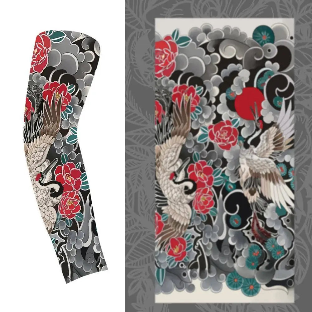 UPF50+ Ice Silk Tattoo Arm Sleeves – Sun Protection Sports