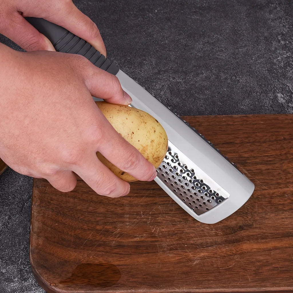 Double-Sided Stainless Steel Cheese Grater | Non-Slip Handle
