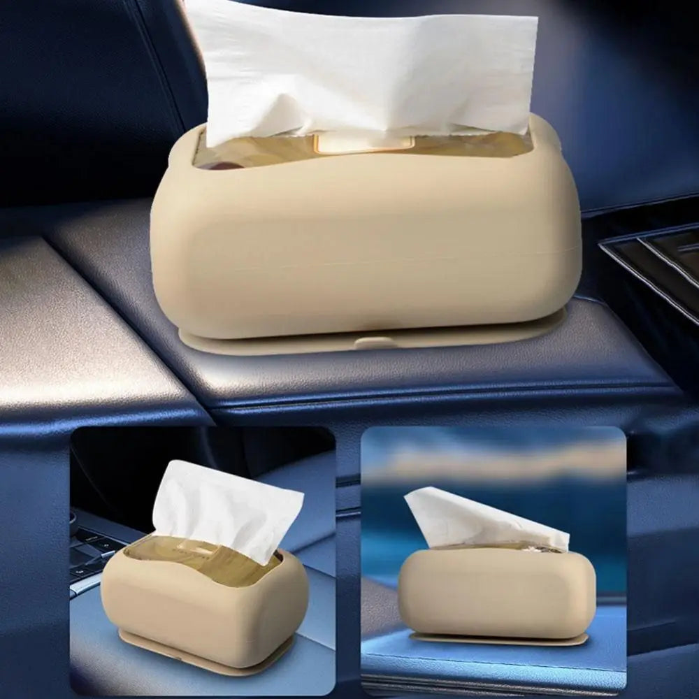 Silicone Suction Cup Tissue Box Large Capacity Desktop Drawer